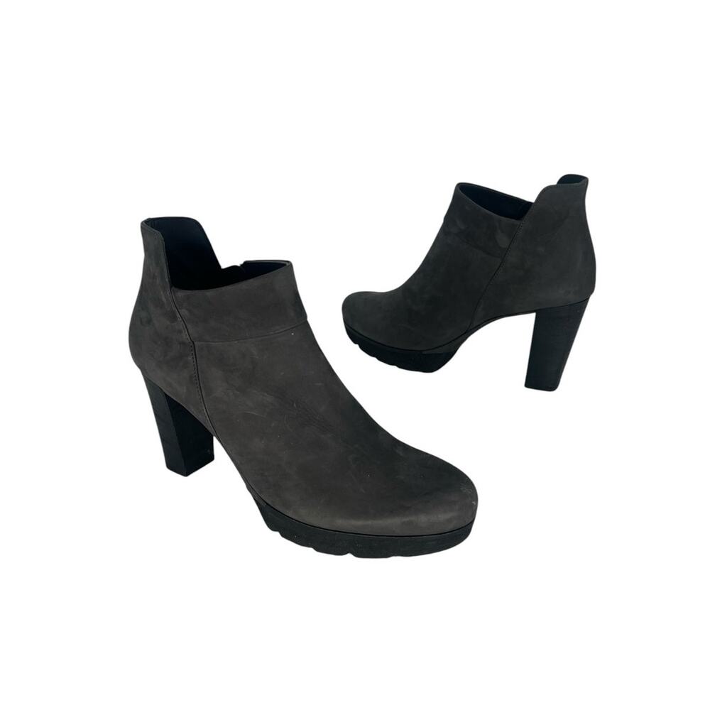 Paul Green Gray Suede Platform Ankle Booties US 7.5 EU 5